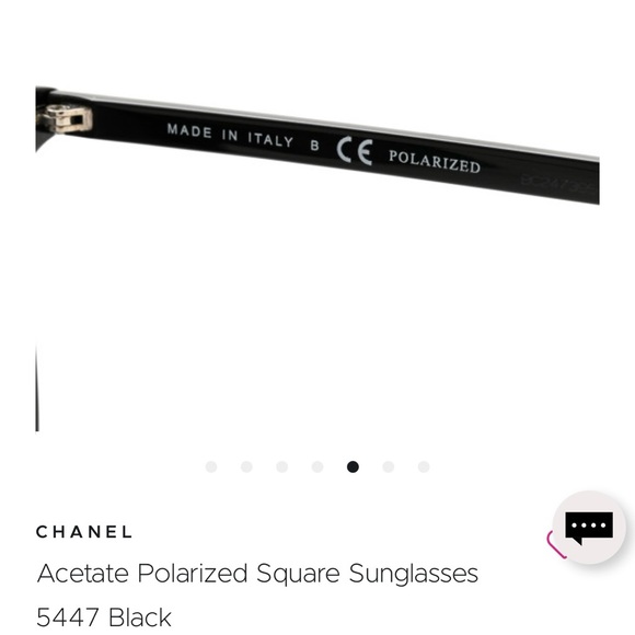 Chanel Black Polarized Square Sunglasses - Picture 9 of 11